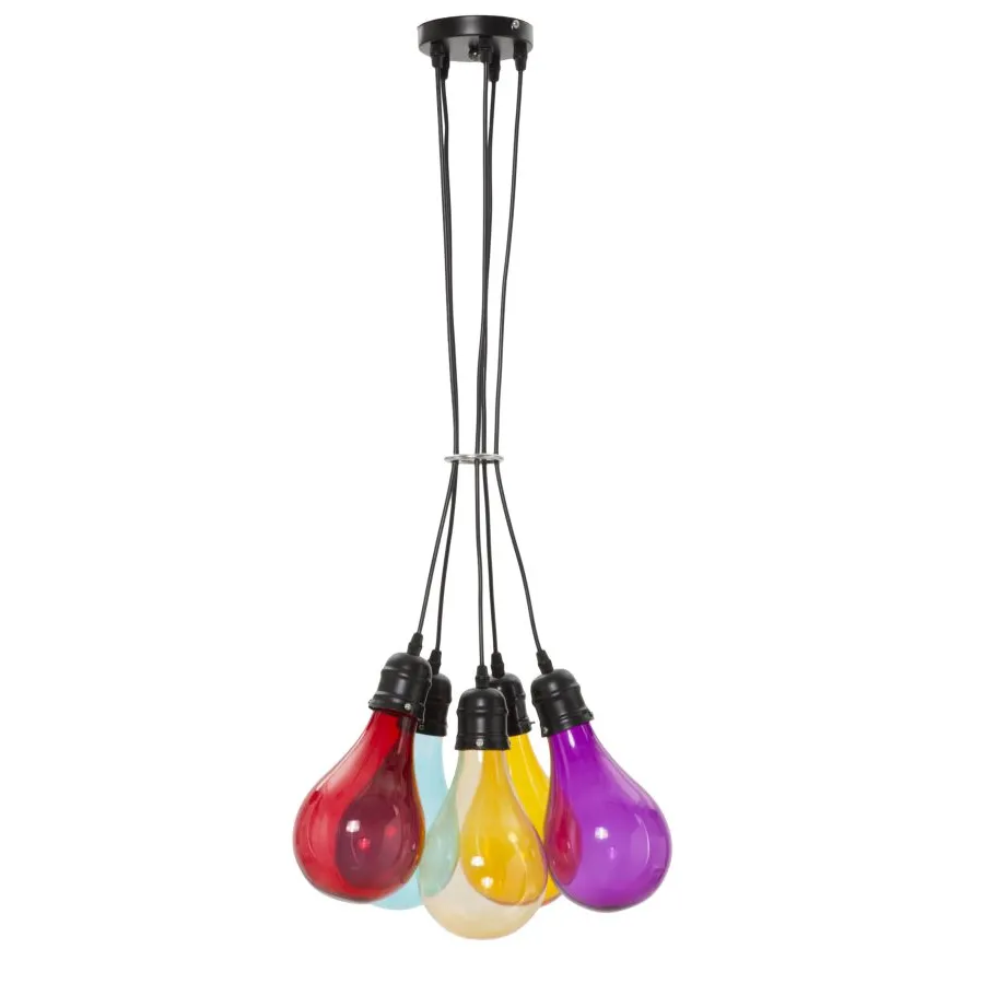 Lampa wisząca OKLAHOMA 5-punktowa 40x135 cm (szkło Ø 3,5 cm)